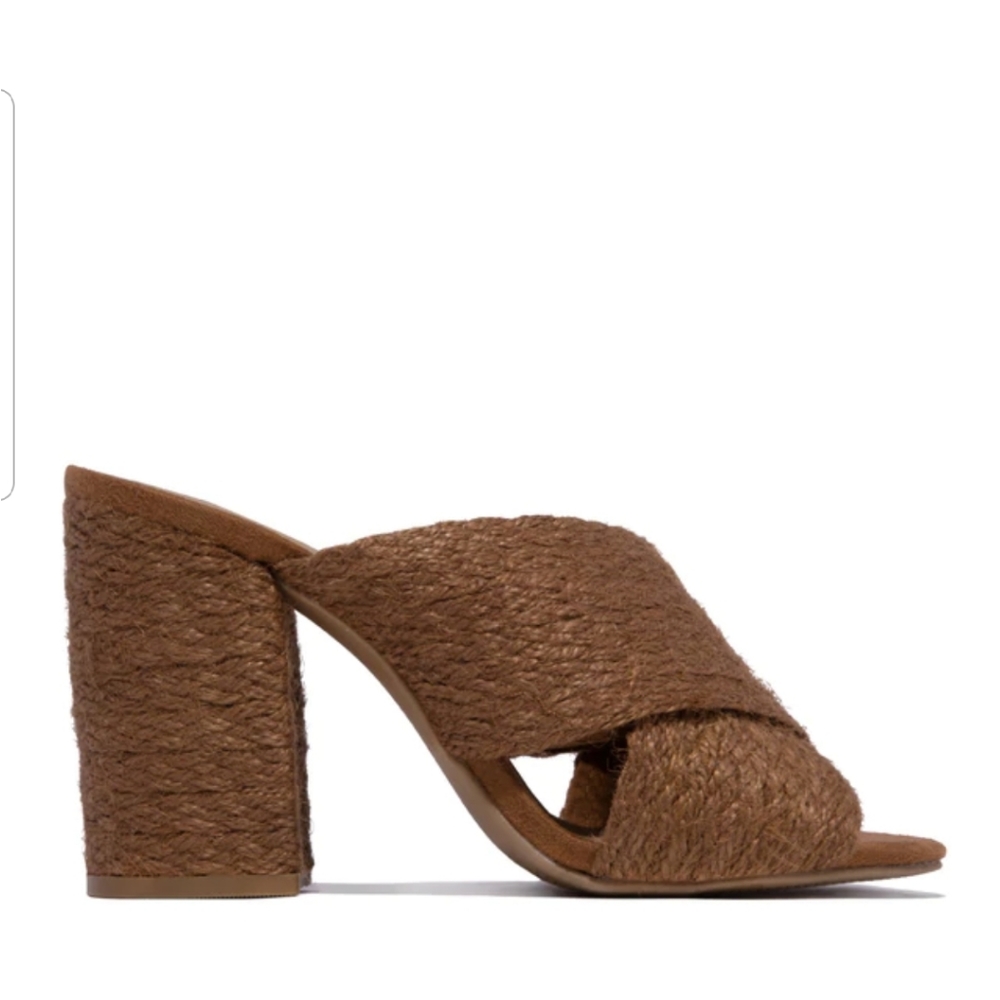 🆕️Summer Tings Collection// Brown Jute Block Heel - Picture 8 of 8